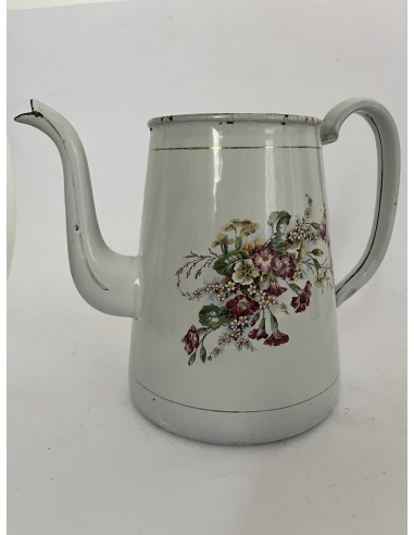 Cafetière en tôle émaillée, Utzschneider de Sarreguemines