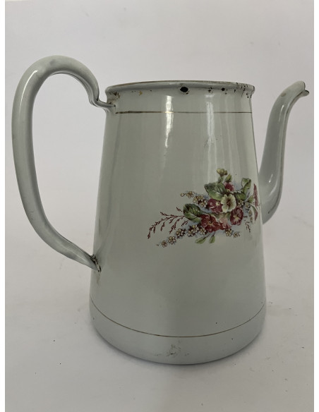 Cafetière en tôle émaillée, Utzschneider de Sarreguemines