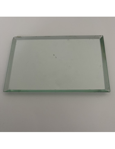 Paire de cadres laiton, verre biseauté