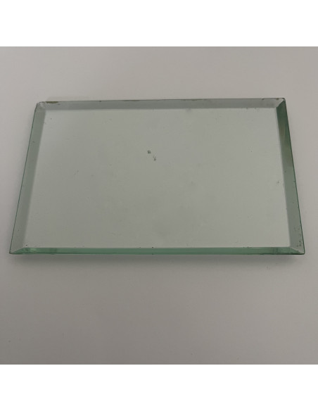 Paire de cadres laiton, verre biseauté