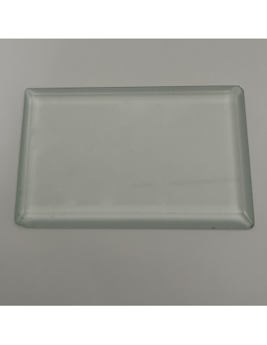 Paire de cadres laiton, verre biseauté