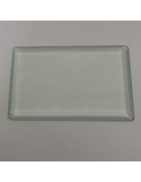 Paire de cadres laiton, verre biseauté