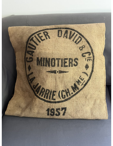 Ancien sac à grains, jute