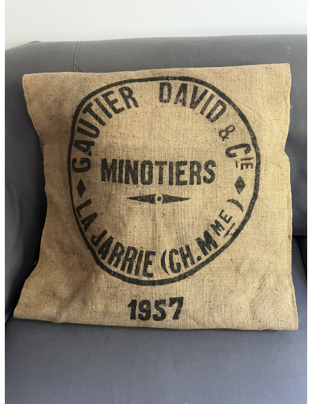 Ancien sac à grains, jute