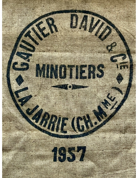 Ancien sac à grains, jute
