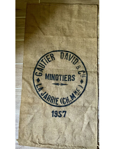 Ancien sac à grains, jute