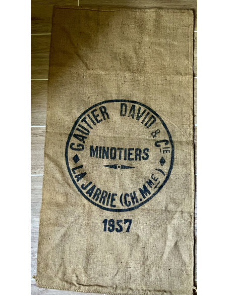 Ancien sac à grains, jute