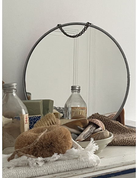 Miroir rond de barbier
