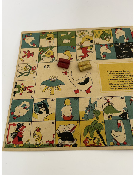 Ancien jeu de l'oie illustré