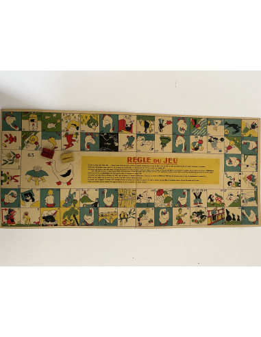 Ancien jeu de l'oie illustré