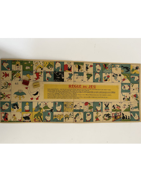Ancien jeu de l'oie illustré