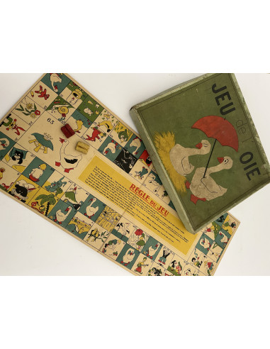 Ancien jeu de l'oie illustré