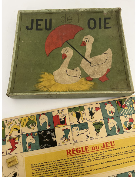 Ancien jeu de l'oie illustré