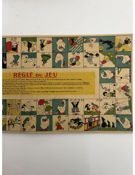 Ancien jeu de l'oie illustré