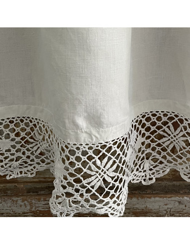 Paire de brise bise, lin et dentelle