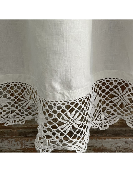 Paire de brise bise, lin et dentelle