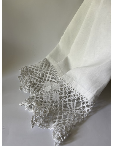 Paire de brise bise, lin et dentelle