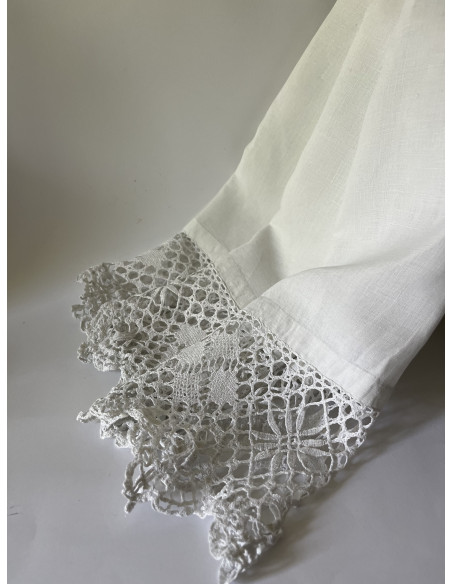 Paire de brise bise, lin et dentelle
