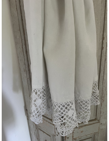 Paire de brise bise, lin et dentelle