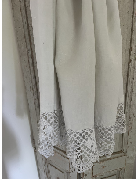 Paire de brise bise, lin et dentelle