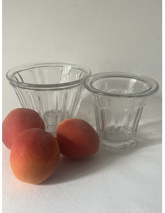 2 anciens pots à confiture, forme évasée