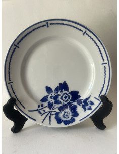 Porcelaine opaque Badonviller - 8 assiettes plates