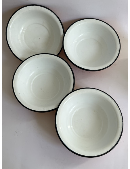 Ensemble de bols émaillés, coupelles vintage