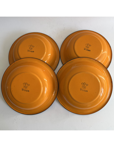 Ensemble de bols émaillés, coupelles vintage