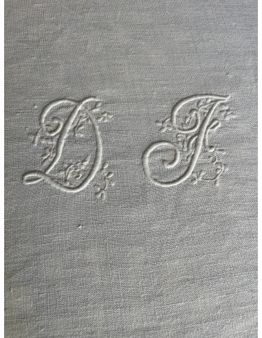 Nappe de vigneron, monogramme DF