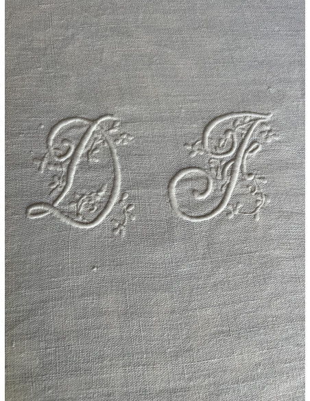 Nappe de vigneron, monogramme DF