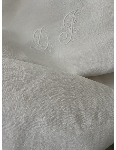Nappe de vigneron, monogramme DF