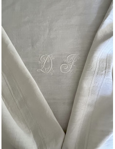 Nappe de vigneron, monogramme DF