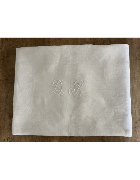 Nappe de vigneron, monogramme DF