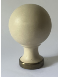 Ancienne boule d'escalier en fonte émaillée