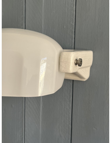 Applique murale art-déco, céramique et opaline