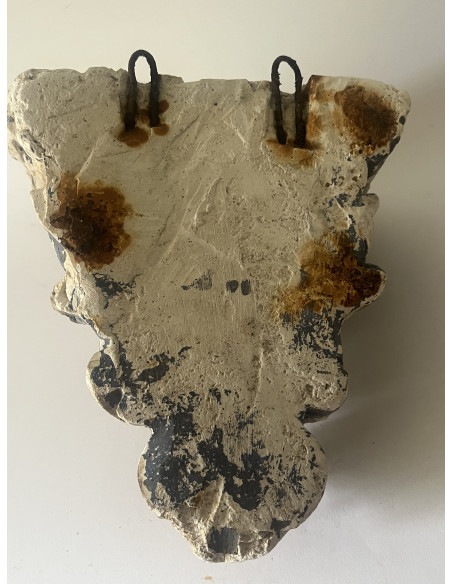 Console murale en plâtre sculpté