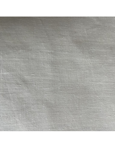 Drap ancien monogrammé BL - Toile métis "Fleur bleue"