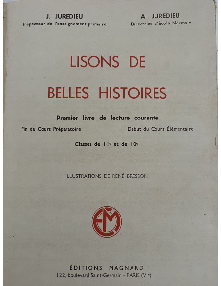 Lisons de belles histoires - Premier livre de lecture