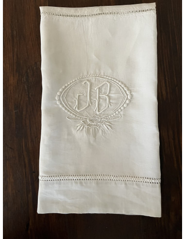Monogramme JB, linge ancien pour servir de...
