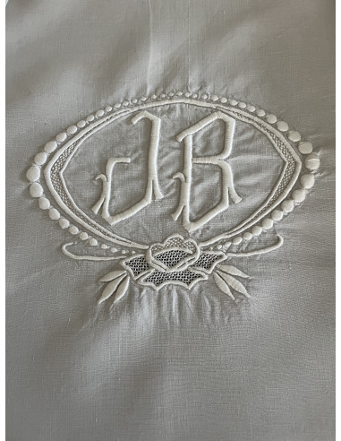 Monogramme JB, linge ancien pour servir de...