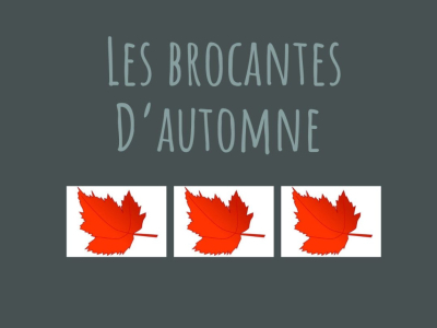 Les brocantes d'automne